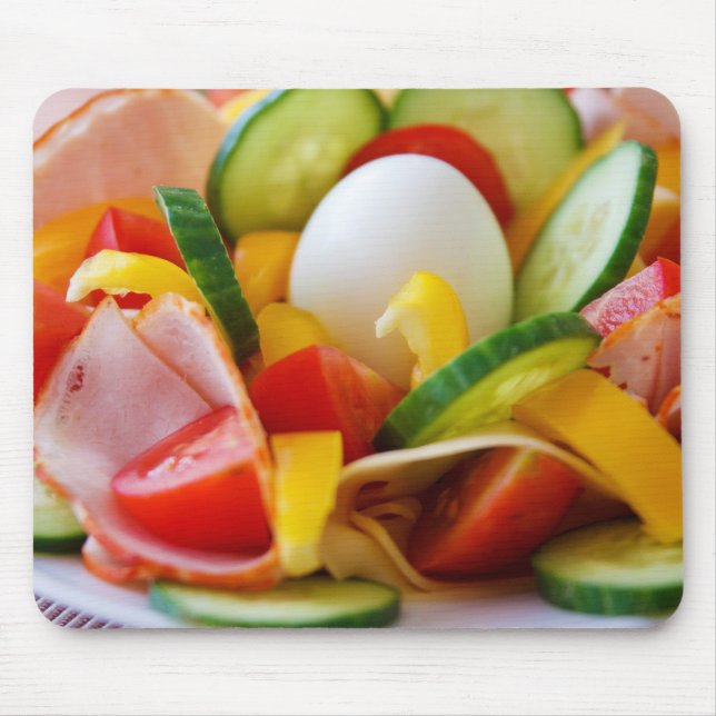 Delicious Vegetables Salad Food Picture Mouse Mat (Front)