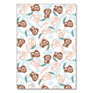 Delicious Wheat Bread Toast Pattern Table Number