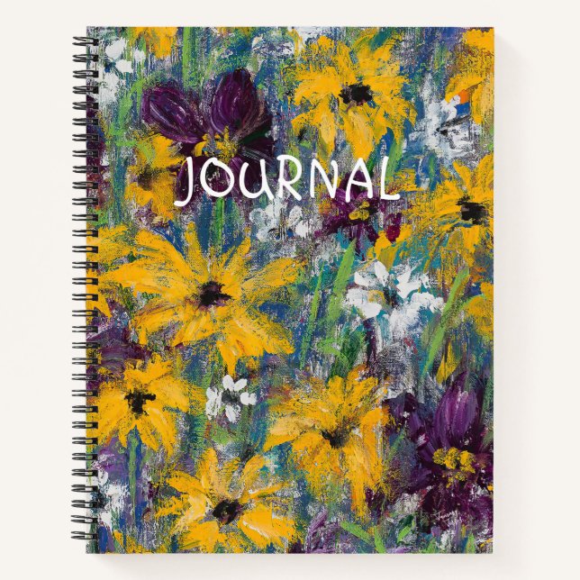 Delight Floral Day Journal - Proverbs Verse 3:5-6 (Front)
