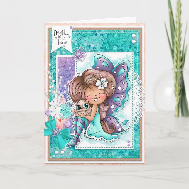 Delight In the Little Things Greeting Card (Front)