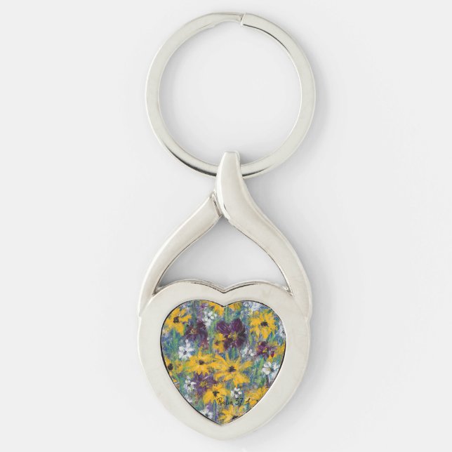 Delight in the Lord - Floral  Key Ring (Front)