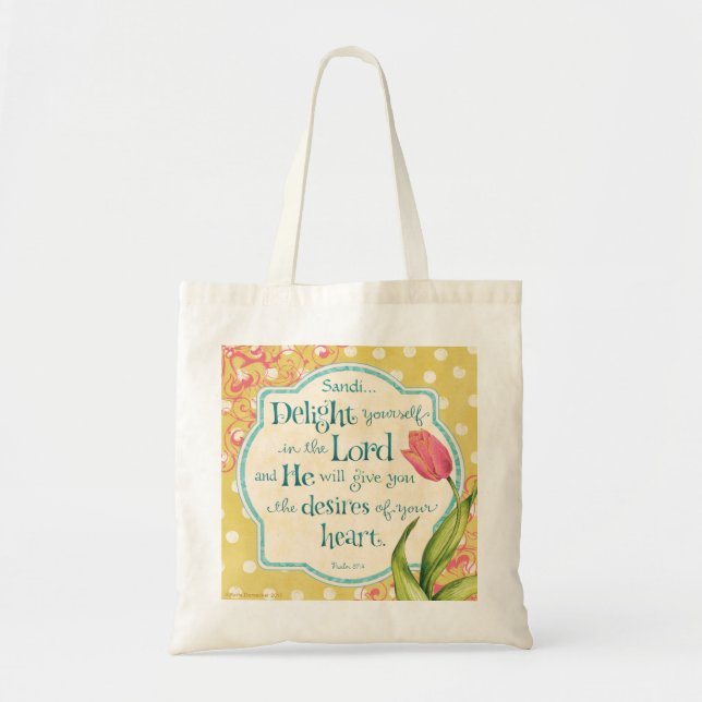 Delight in the Lord - Personalised Tote Bag (Front)