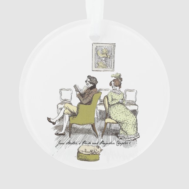Delight in Vexing - Jane Austen Pride & Prejudice Ornament (Back)