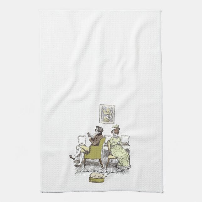 Delight in Vexing - Jane Austen Pride & Prejudice Tea Towel (Vertical)
