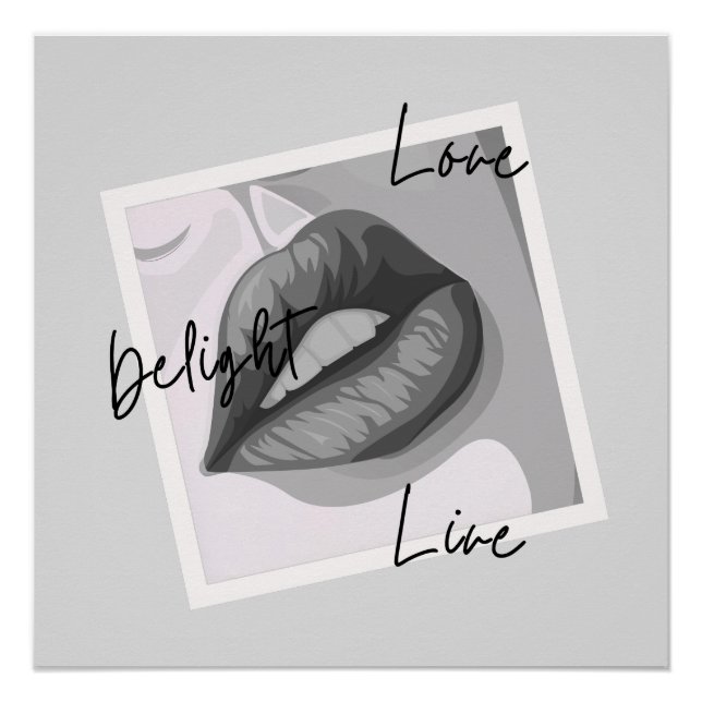 Delight Love Live Lips Poster (Front)