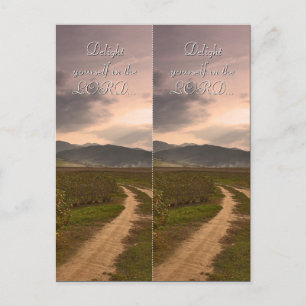 Delight yourself in the LORD   Bookmark Postcard