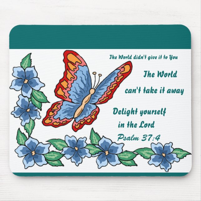 Delight Yourself in the Lord Mousepad. Mouse Mat (Front)