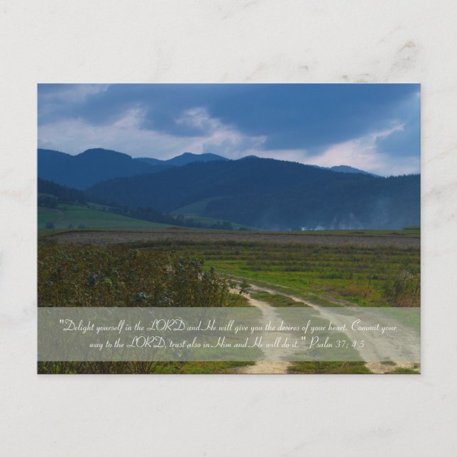"Delight yourself..." - Postcard (Front)