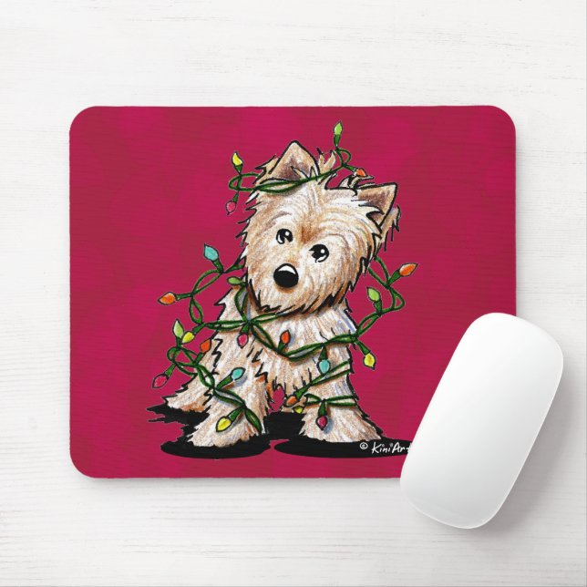 DeLighted Christmas Terrier Mouse Mat (With Mouse)
