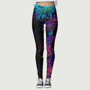 Delightful and Fun Mod Podge Colourful Grungy-like Leggings