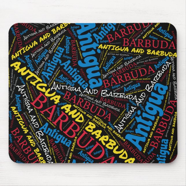 Delightful Antigua and Barbuda Flag Colors Patriot Mouse Mat (Front)