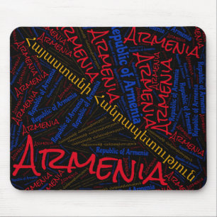 Delightful Armenia Flag Colours Patriotic Mouse Mat