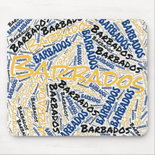 Delightful Barbados Flag Colours Patriotic Mouse Mat
