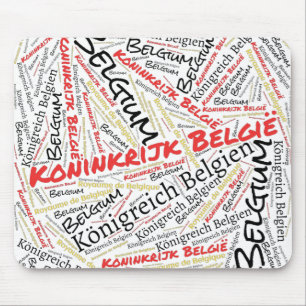 Delightful Belgium Flag Colours Patriotic Mouse Mat