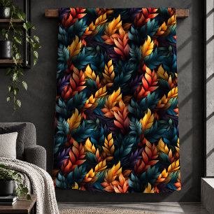 Delightful Blue Watercolor Flowers Throw Blanket