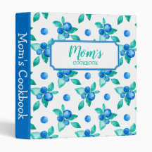 Delightful Blueberry Recipe 3 Ring Binder