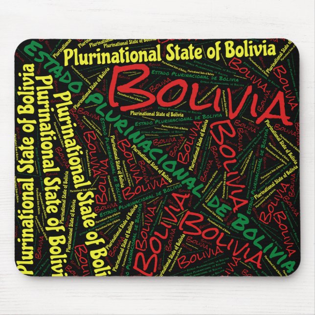 Delightful Bolivia Flag Colours Patriotic Mouse Mat (Front)
