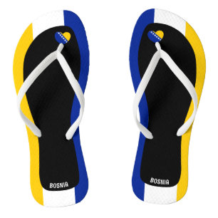 Delightful Bosnia and Herzegovina Flag Colours Flip Flops