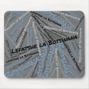 Delightful Botswana Flag Colours Patriotic Mouse Mat