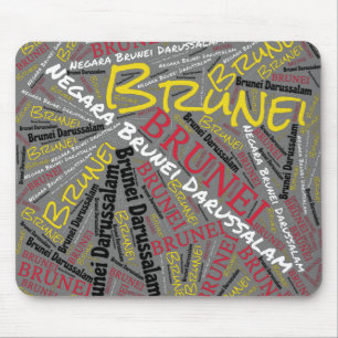 Delightful Brunei Flag Colours Patriotic Mouse Mat