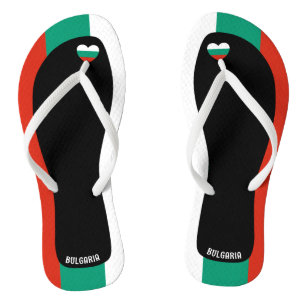 Delightful Bulgaria Flag Colours Patriotic Flip Flops