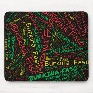 Delightful Burkina Faso Flag Colours Patriotic Mouse Mat