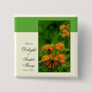 Delightful Butterfly 15 Cm Square Badge