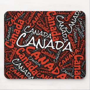 Delightful Canada Flag Colours Patriotic Mouse Mat