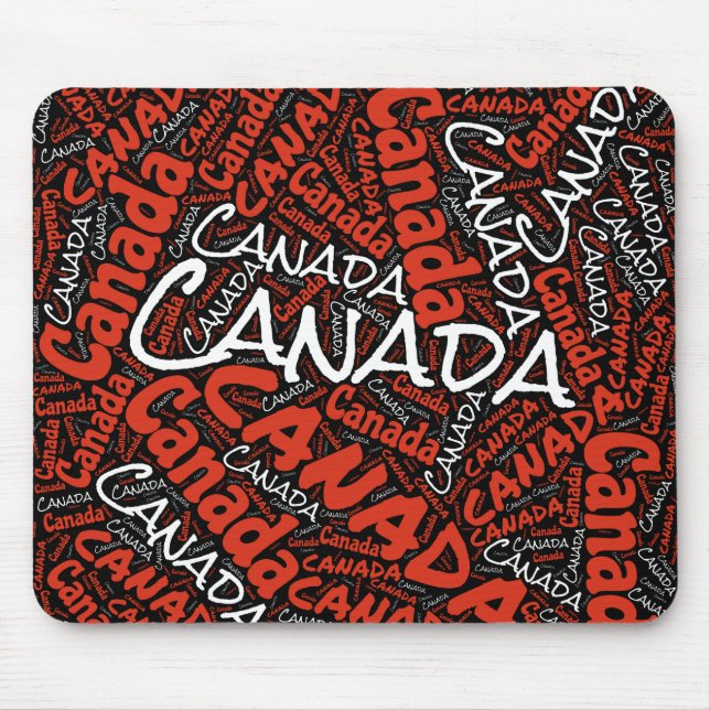 Delightful Canada Flag Colours Patriotic Mouse Mat (Front)