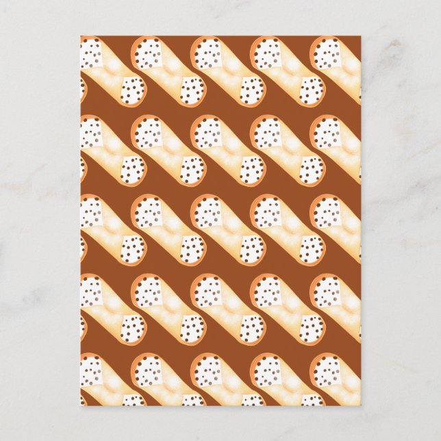 Delightful Cannoli Dessert Postcard (Front)