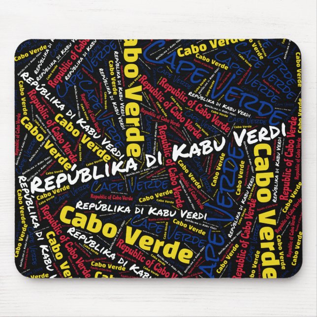 Delightful Cape Verde Flag Colours Patriotic Mouse Mat (Front)