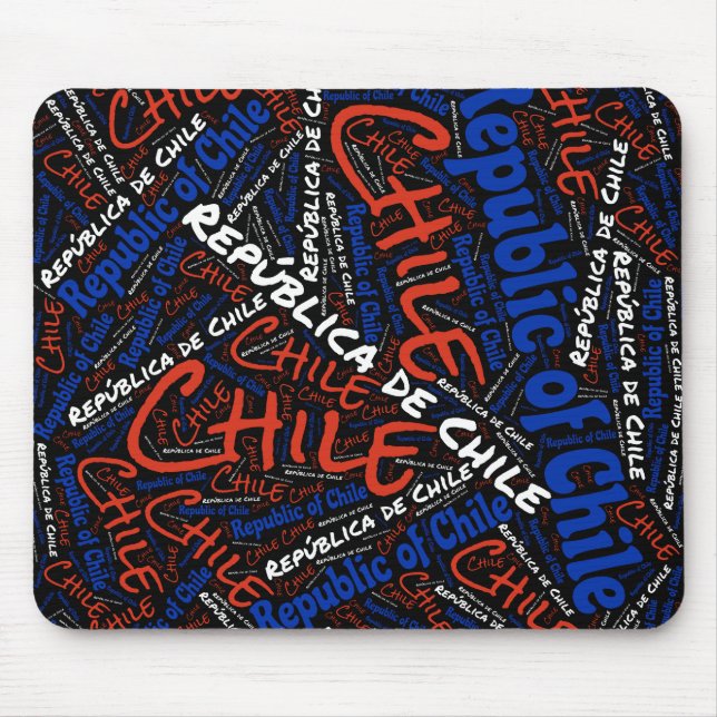 Delightful Chile Flag Colours Patriotic Mouse Mat (Front)