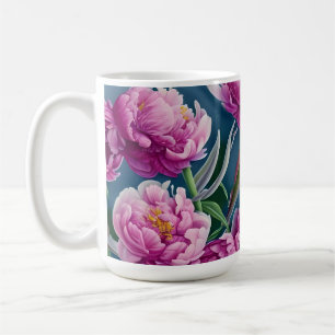Delightful Country Garden Peonies Coffee Mug