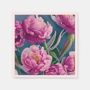 Delightful Country Garden Peonies Napkin