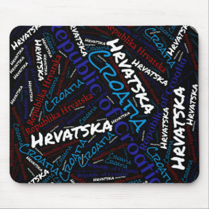Delightful Croatia Flag Colours Patriotic Mouse Mat