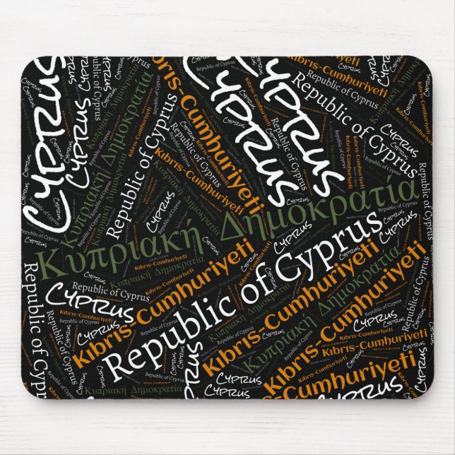 Delightful Cyprus Flag Colours Patriotic Mouse Mat (Front)
