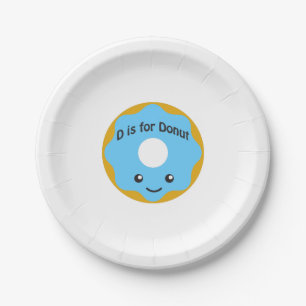 Delightful D is for Doughnut Paper Plate