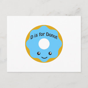 Delightful D is for Doughnut Postcard