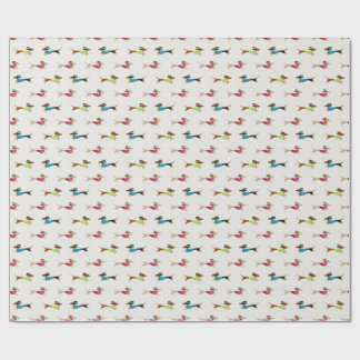 Delightful Dachshund Pattern Wrapping Paper