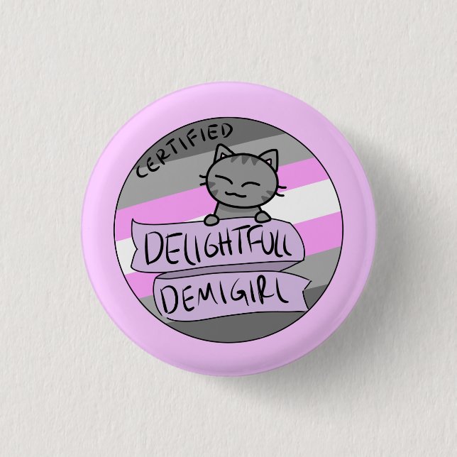 Delightful Demigirl 3 Cm Round Badge (Front)