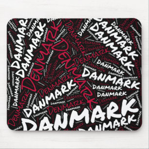 Delightful Denmark Flag Colours Patriotic Mouse Mat