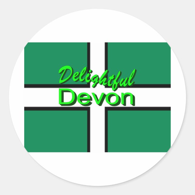 Delightful Devon Classic Round Sticker (Front)