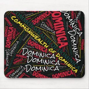 Delightful Dominica Flag Colours Patriotic Mouse Mat