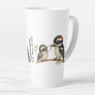 Delightful Downy Woodpecker Latte Mug