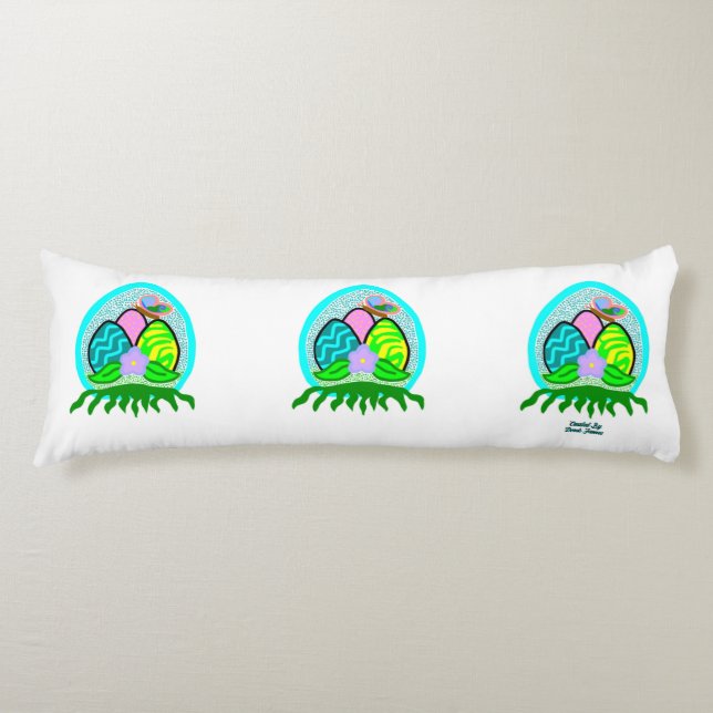 Delightful Easter Eggs Body Pillow (Front)