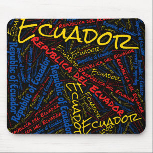 Delightful Ecuador Flag Colours Patriotic Mouse Mat