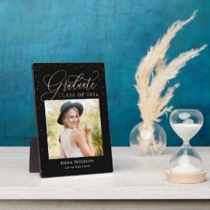 Delightful EDITABLE COLOR Graduation Plaque