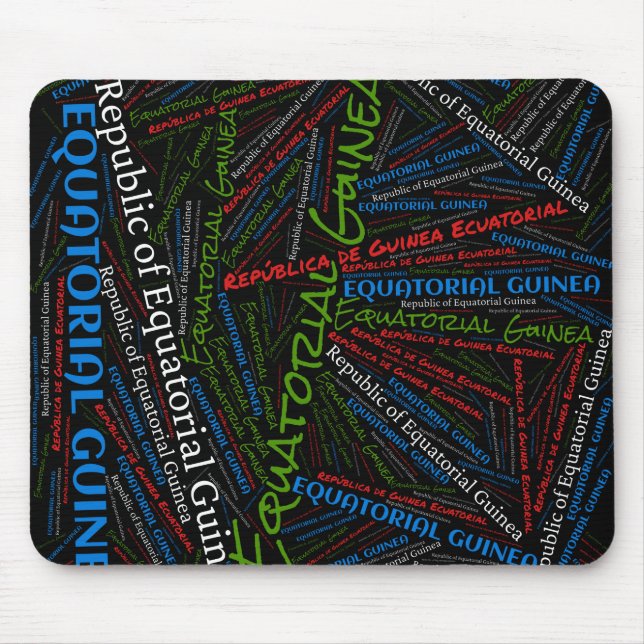 Delightful Equatorial Guinea Flag Colours Patrioti Mouse Mat (Front)