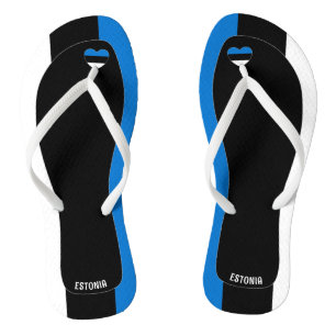 Delightful Estonia Flag Colours Patriotic Flip Flops