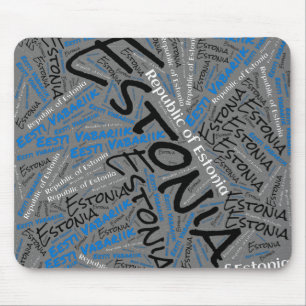 Delightful Estonia Flag Colours Patriotic Mouse Mat